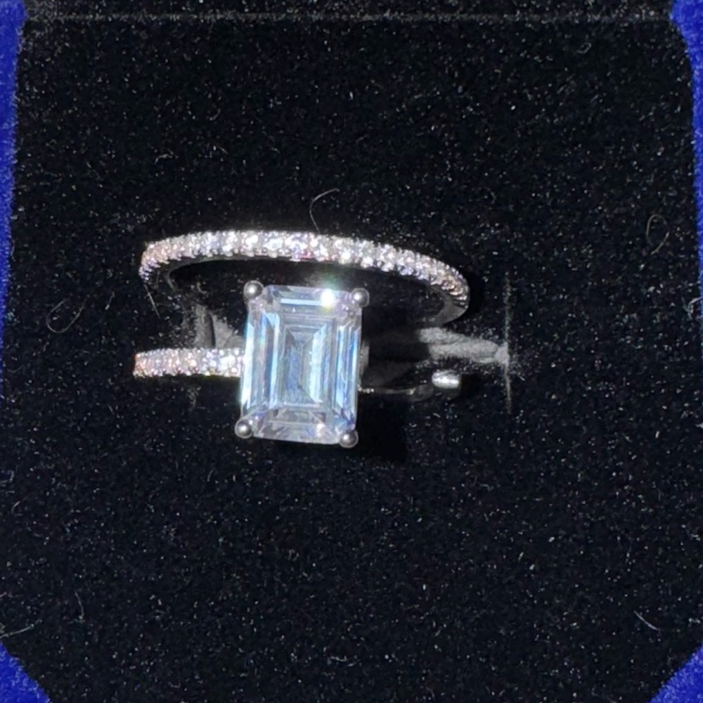 Adina Eden Half Wrap Pave Ring - Picture 2 of 3